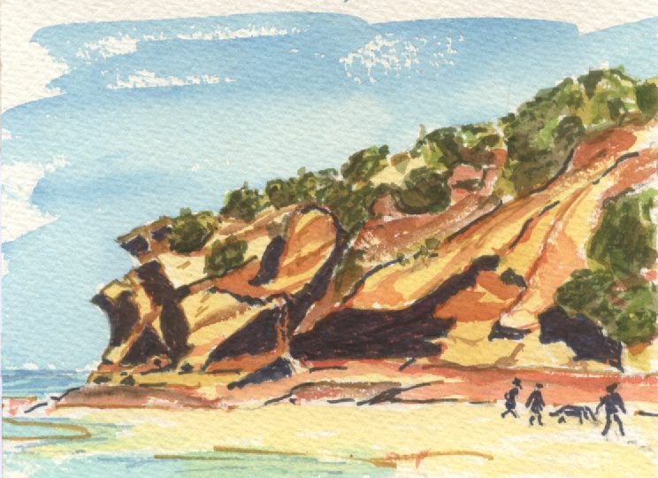 Anglesea Beach - watercolor