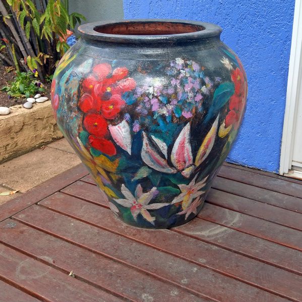 Painted Terracotta Pot